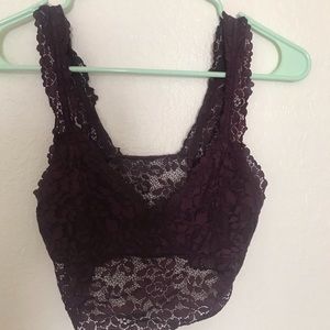floral lace Burgendy bralette
